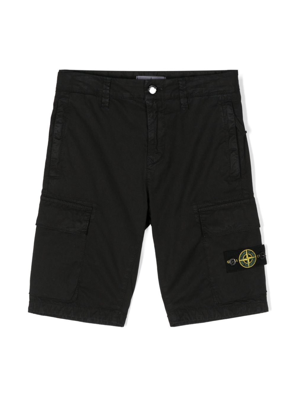 Stone Island Junior Cargo-Shorts mit Kompass-Patch - Schwarz von Stone Island Junior