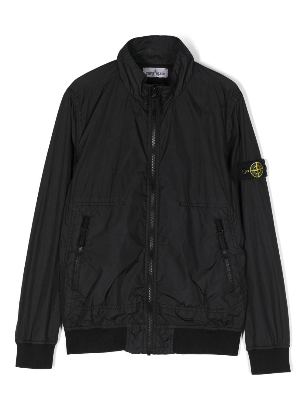 Stone Island Junior Bomberjacke mit Kompass-Patch - Schwarz von Stone Island Junior