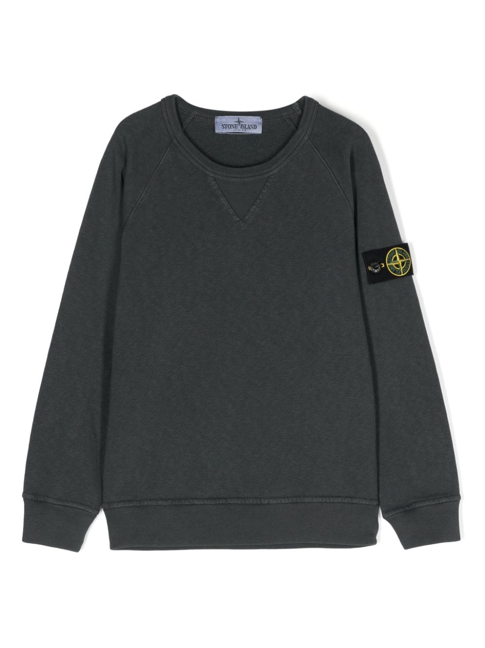 Stone Island Junior Sweatshirt mit Kompass-Patch - Grau von Stone Island Junior