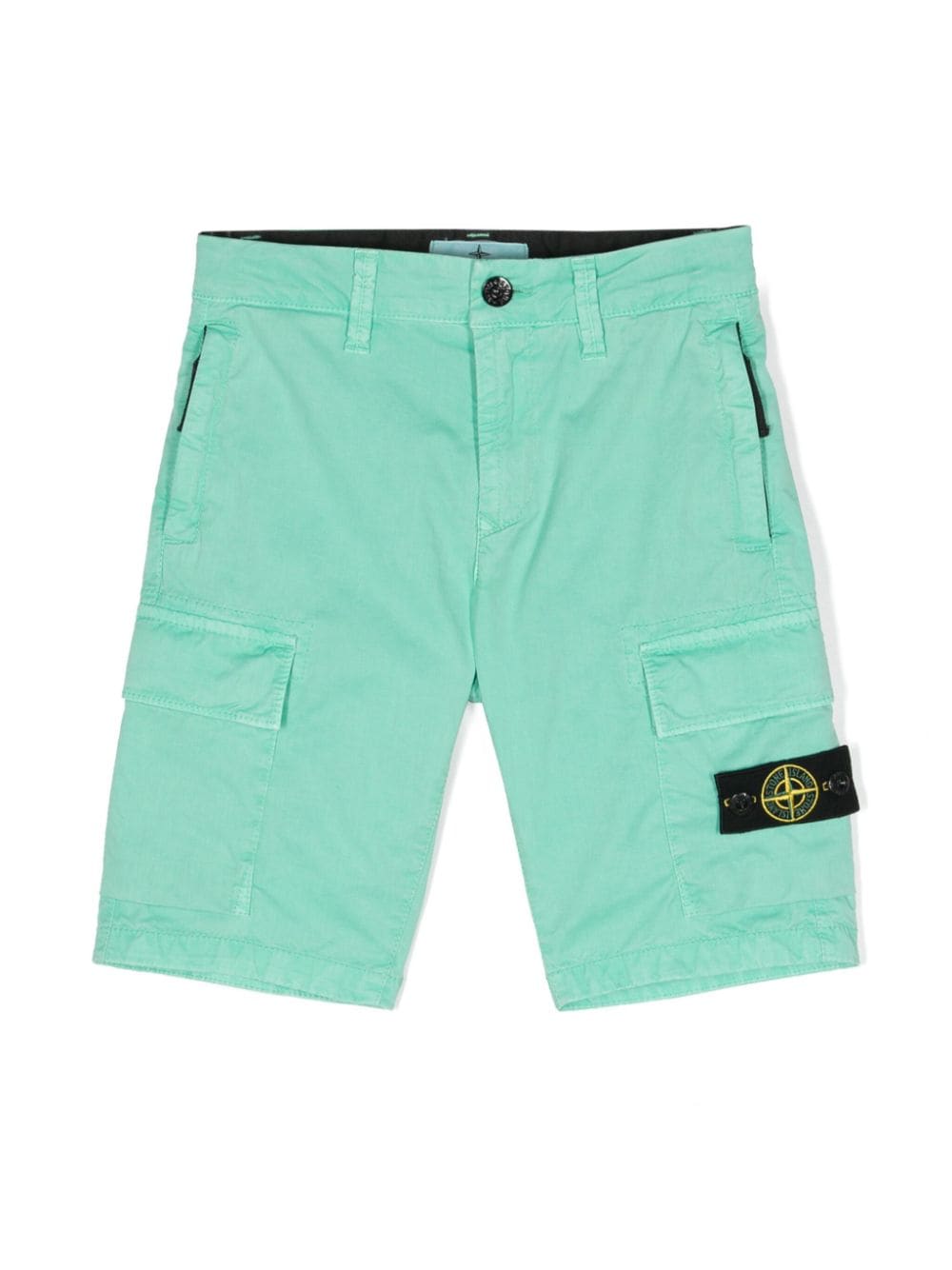 Stone Island Junior Shorts mit Kompass-Patch - Grün von Stone Island Junior
