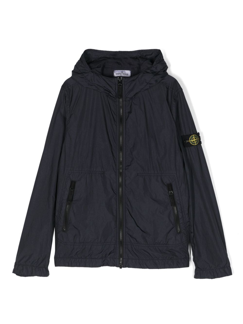 Stone Island Junior Kapuzenjacke mit Kompass-Patch - Blau von Stone Island Junior