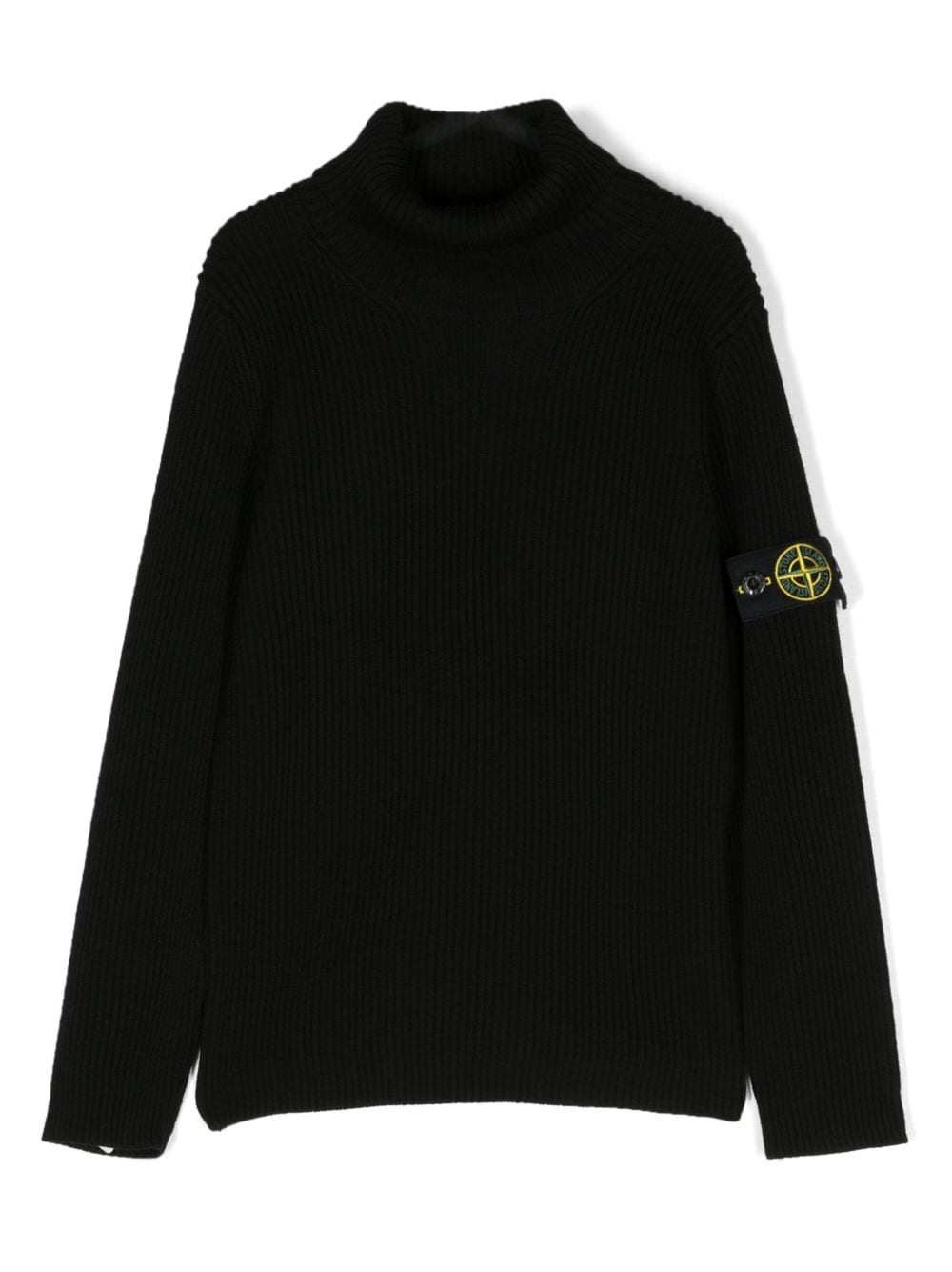 Stone Island Junior Pullover mit Kompass-Patch - Schwarz von Stone Island Junior