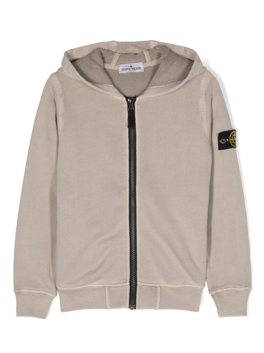 Stone Island Junior Kapuzenjacke mit Kompass-Patch - Grau von Stone Island Junior