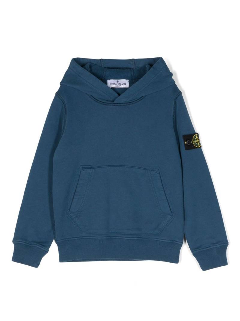 Stone Island Junior Hoodie mit Kompass - Blau von Stone Island Junior