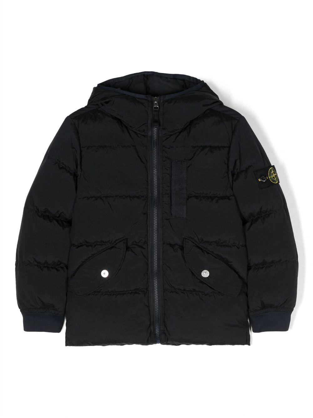 Stone Island Junior Gefütterte Jacke mit Kompass - Blau von Stone Island Junior