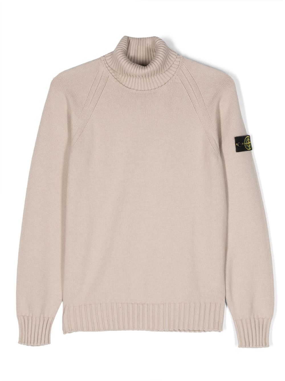 Stone Island Junior Rollkragenpullover mit Kompass - Nude von Stone Island Junior