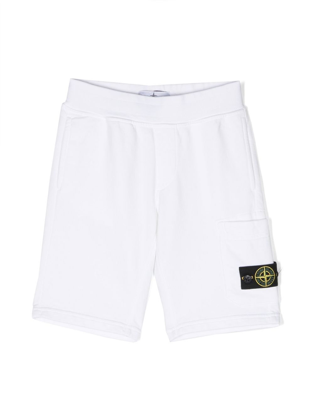 Stone Island Junior Cargo-Shorts mit Kompass-Patch - Weiß von Stone Island Junior