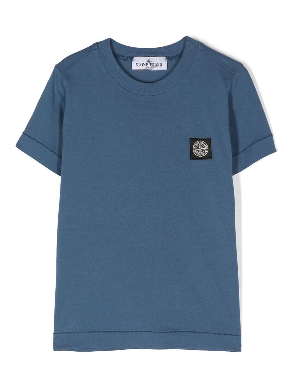 Stone Island Junior T-Shirt mit Kompass-Patch - Blau von Stone Island Junior