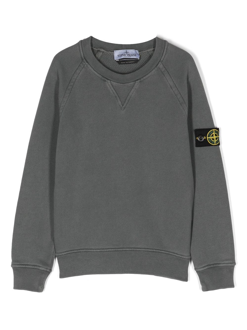 Stone Island Junior Sweatshirt mit Kompass-Patch - Grau von Stone Island Junior