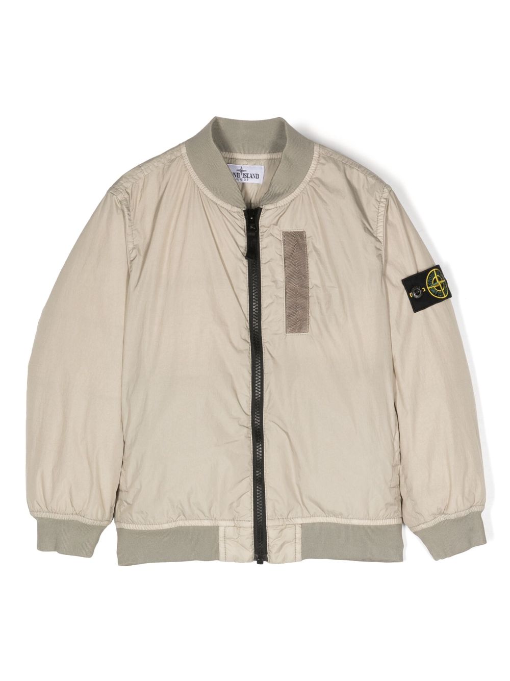 Stone Island Junior Gefütterte Bomberjacke mit Kompass - Nude von Stone Island Junior