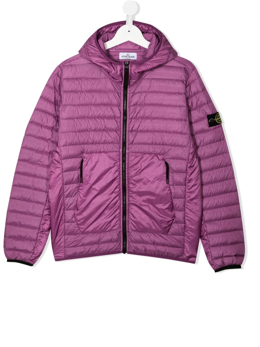 Stone Island Junior Gefütterte Jacke mit Kompass-Patch - Violett von Stone Island Junior