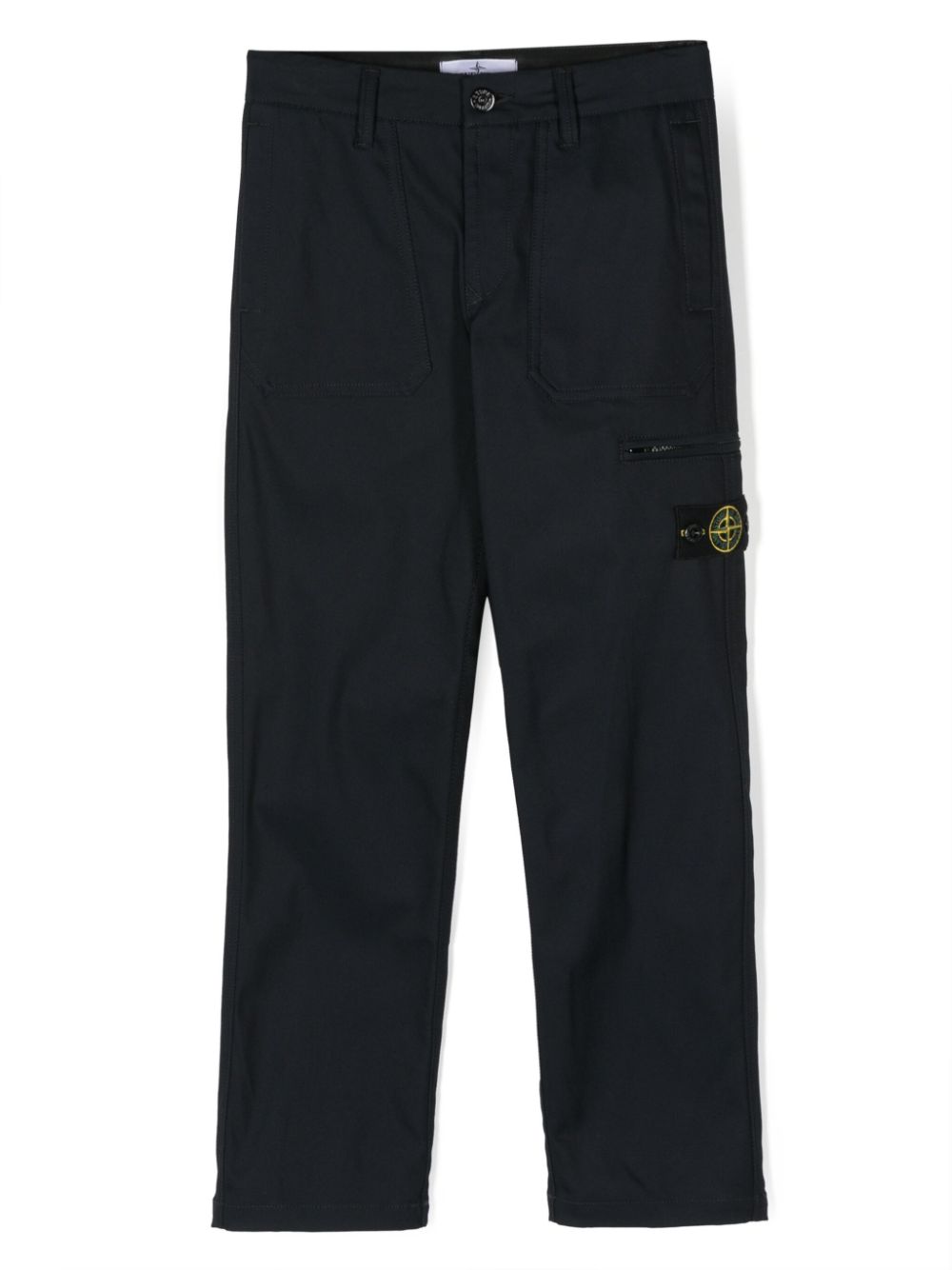 Stone Island Junior Gerade Hose mit Kompass-Patch - Blau von Stone Island Junior