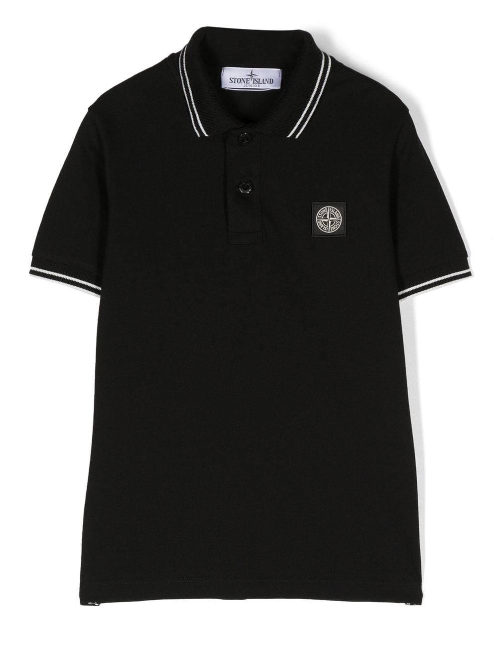 Stone Island Junior Poloshirt mit Kompass-Patch - Schwarz von Stone Island Junior