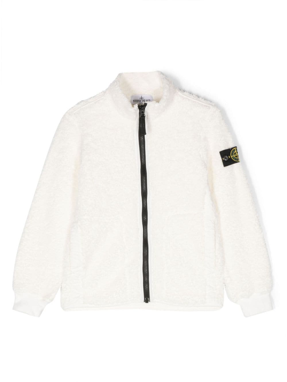 Stone Island Junior Jacke mit Kompass-Patch - Weiß von Stone Island Junior