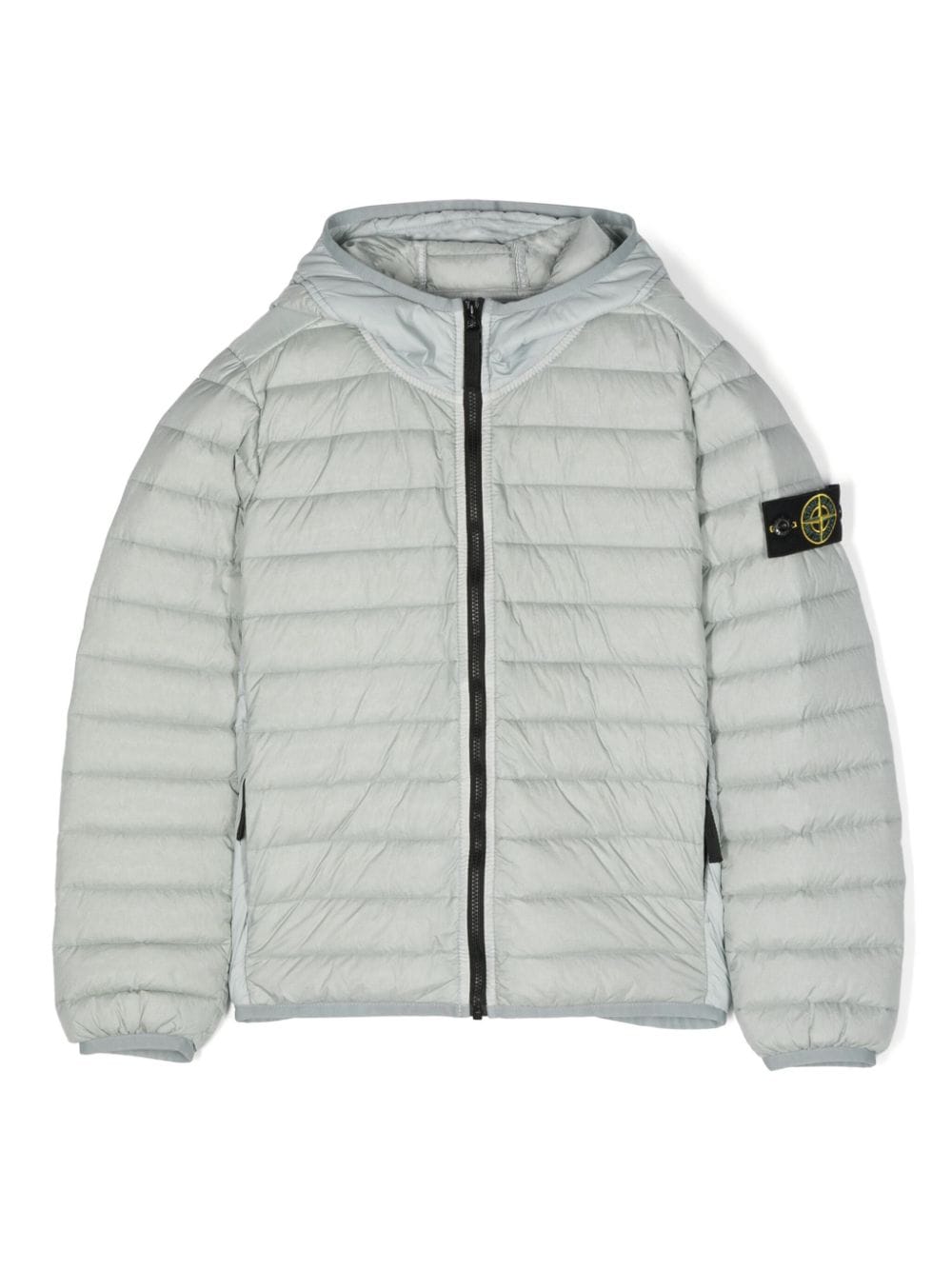 Stone Island Junior Gefütterte Jacke mit Kompass-Patch - Grün von Stone Island Junior