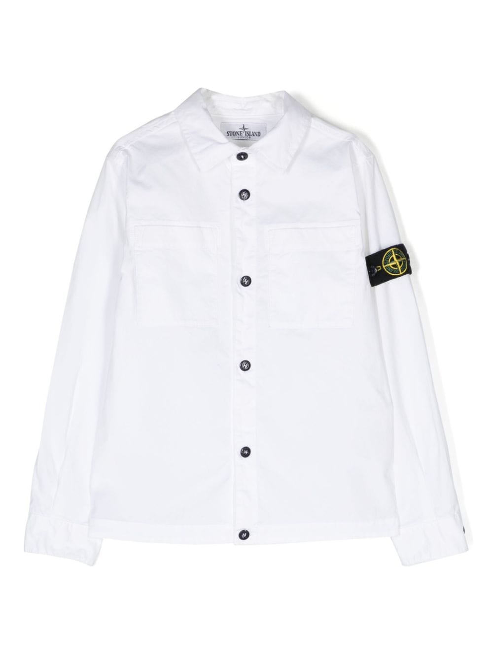 Stone Island Junior Hemd mit Kompass-Patch - Weiß von Stone Island Junior