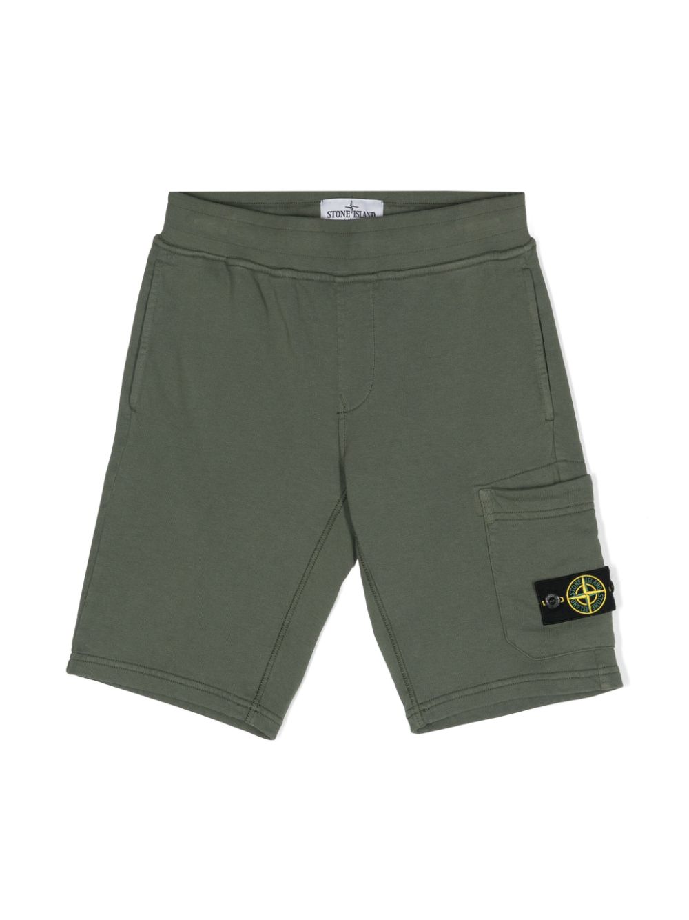 Stone Island Junior Jersey-Shorts mit Kompass-Patch - Grün von Stone Island Junior