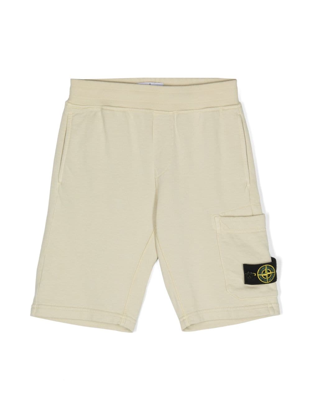 Stone Island Junior Jersey-Shorts mit Kompass-Patch - Nude von Stone Island Junior