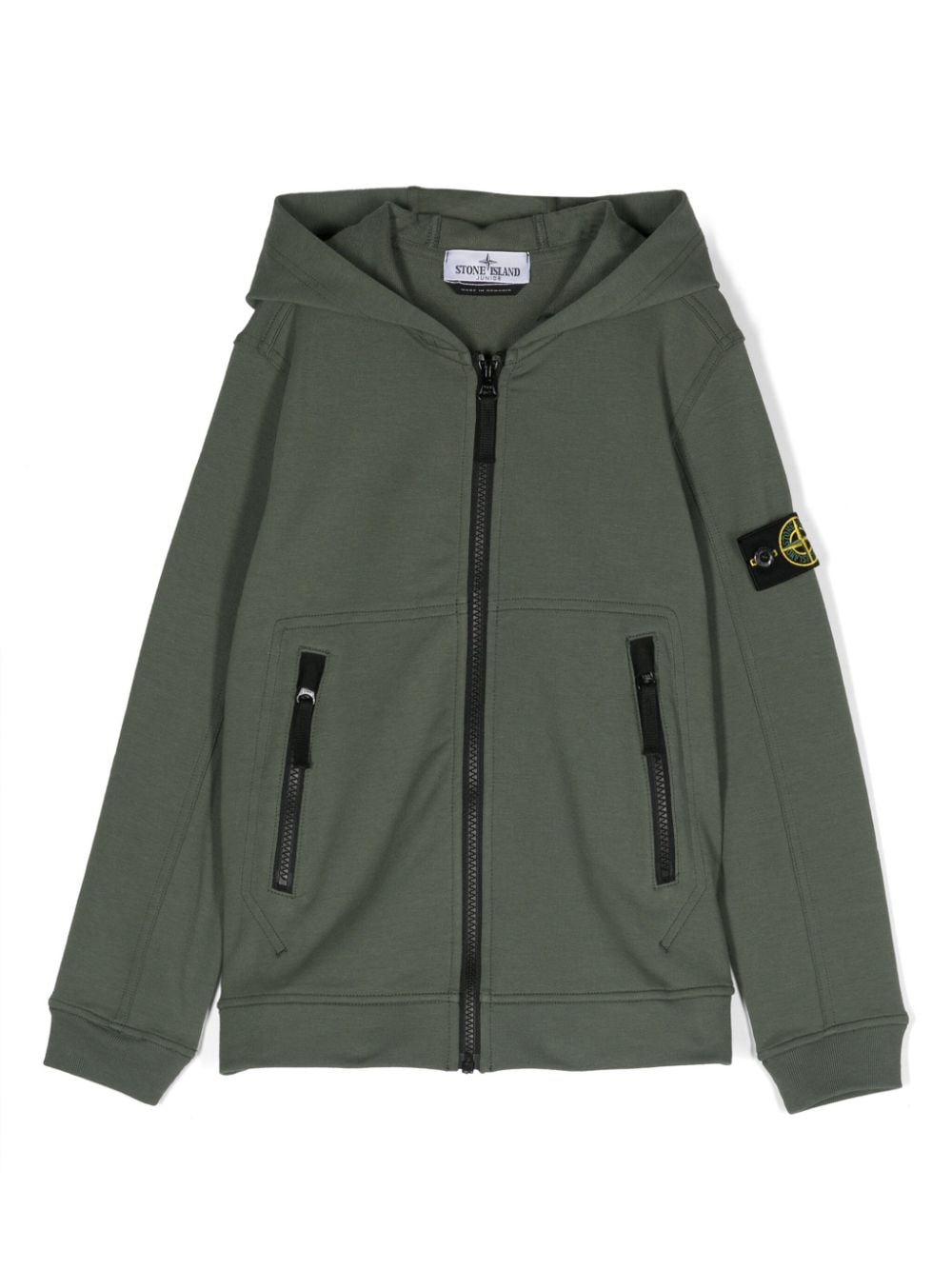 Stone Island Junior Kapuzenjacke mit Kompass-Patch - Grün von Stone Island Junior