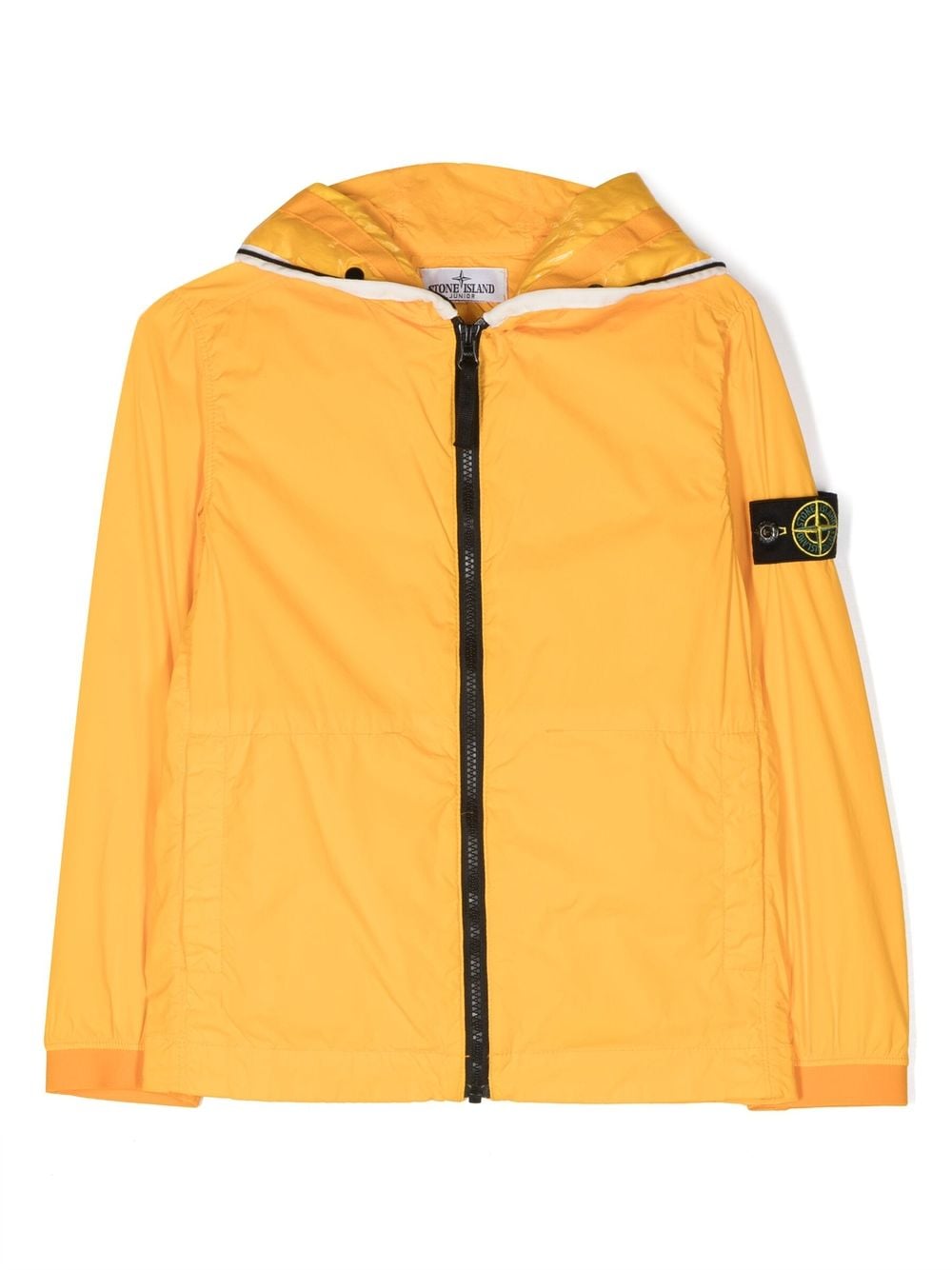 Stone Island Junior Kapuzenjacke mit Logo-Patch - Gelb von Stone Island Junior