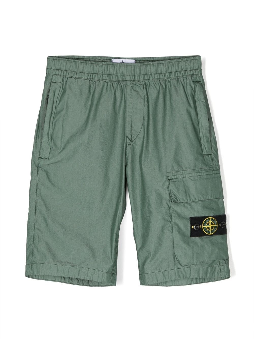 Stone Island Junior Shorts mit Logo-Patch - Grün von Stone Island Junior