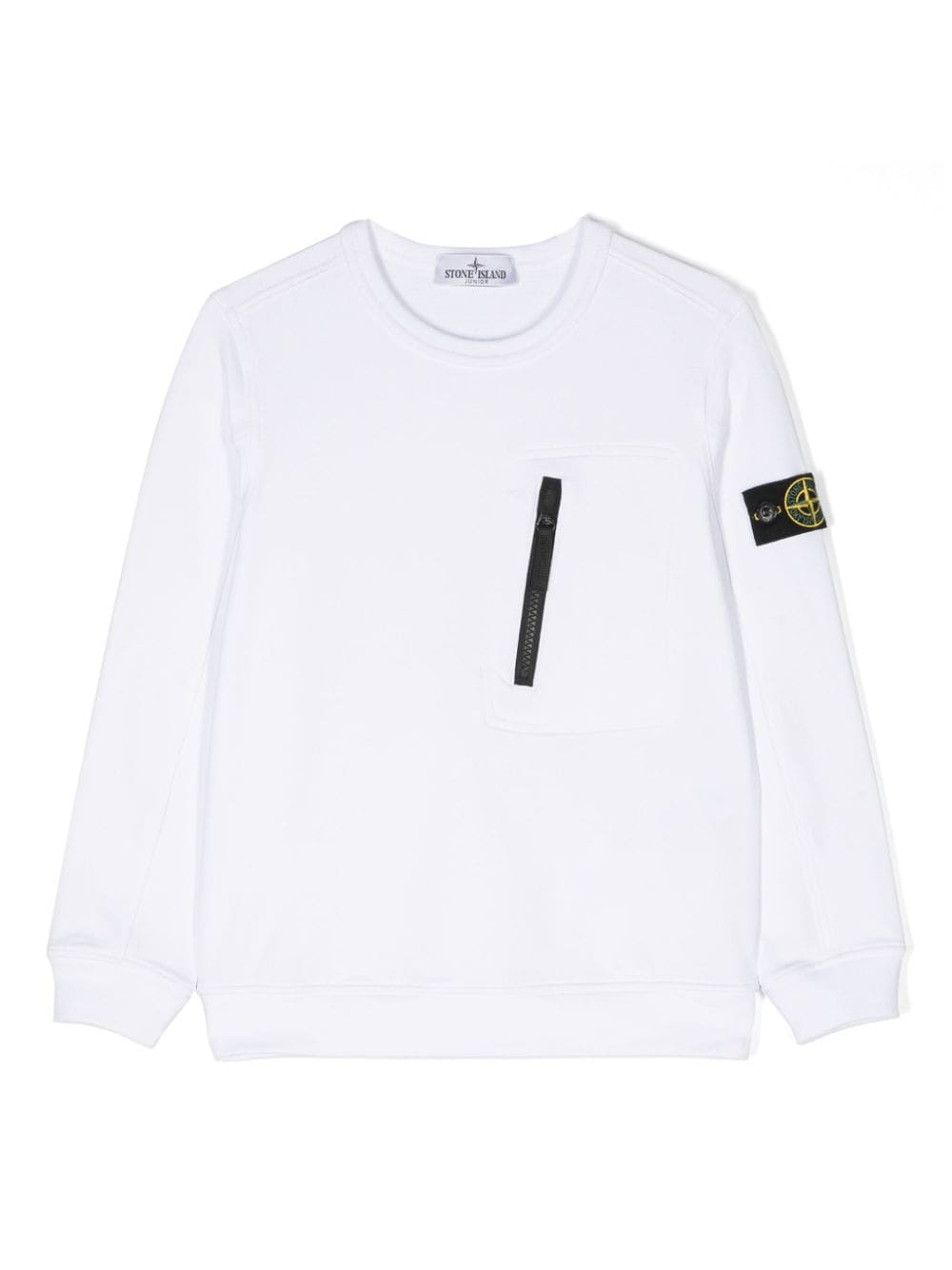 Stone Island Junior Sweatshirt mit Kompass-Patch - Weiß von Stone Island Junior