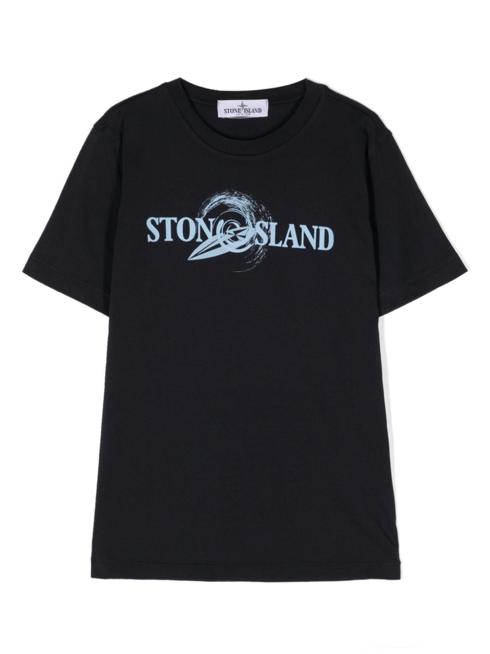 Stone Island Junior T-Shirt mit Logo-Applikation - Blau von Stone Island Junior