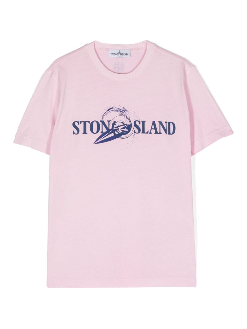 Stone Island Junior T-Shirt mit Logo-Applikation - Rosa von Stone Island Junior