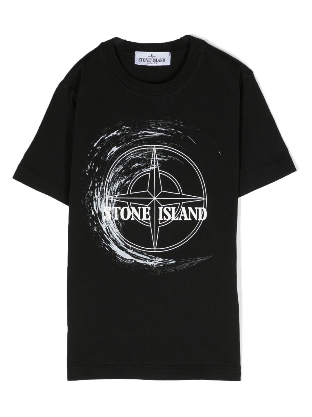 Stone Island Junior T-Shirt mit Logo-Print - Schwarz von Stone Island Junior