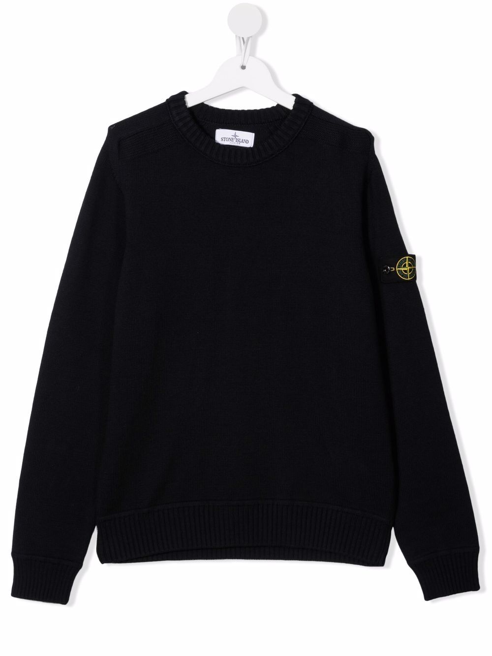 Stone Island Junior TEEN Pullover mit Logo-Patch - Blau von Stone Island Junior