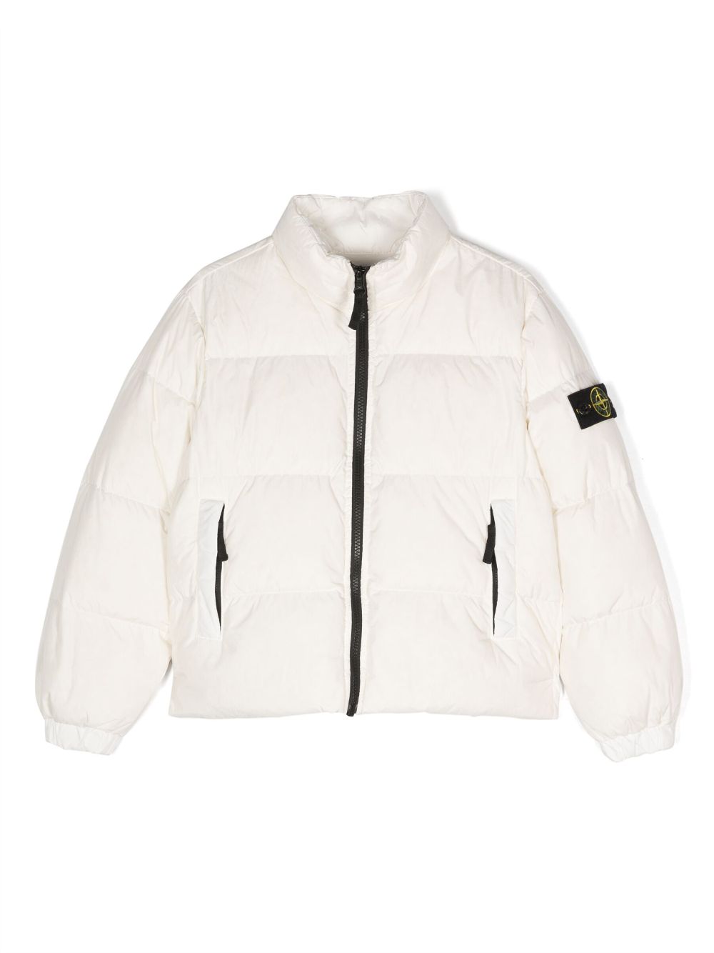 Stone Island Junior Gefütterte Jacke mit Kompass - Weiß von Stone Island Junior