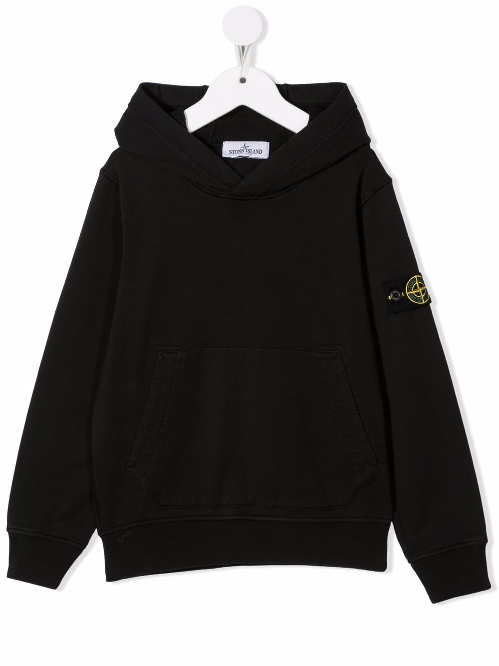 Stone Island Junior Hoodie mit Kompass-Patch - Schwarz von Stone Island Junior