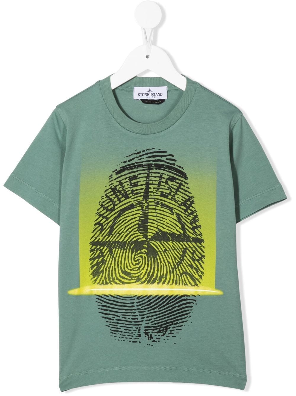 Stone Island Junior T-Shirt mit Fingerabdruck - Grün von Stone Island Junior