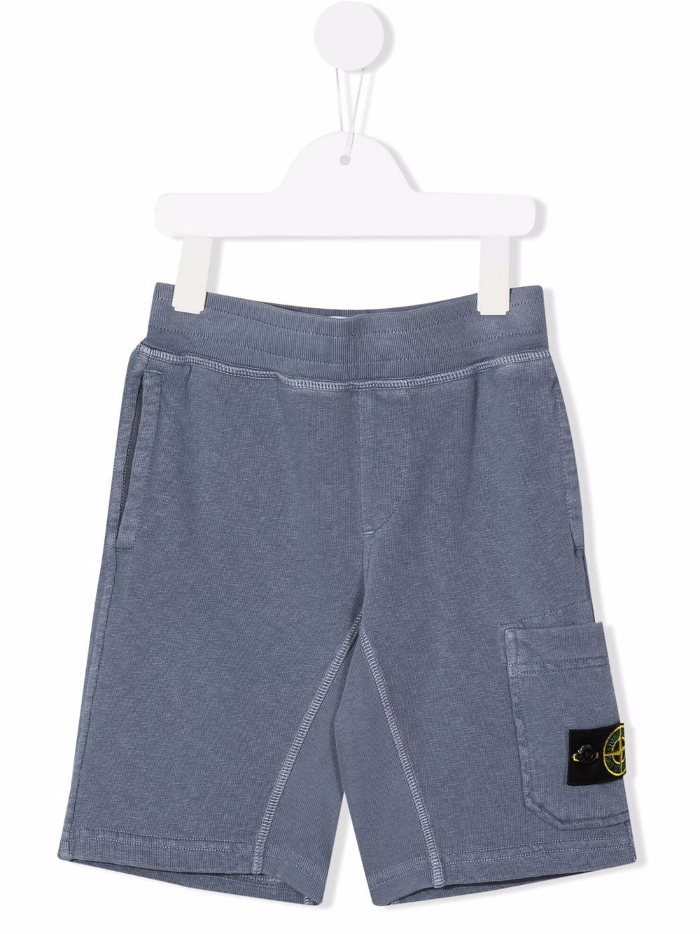 Stone Island Junior Bermudas mit Logo-Patch - Blau von Stone Island Junior