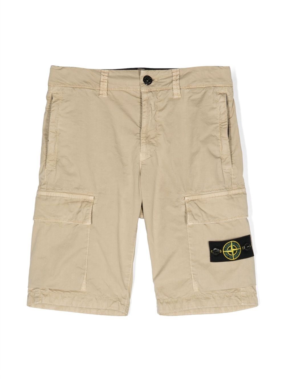 Stone Island Junior Cargo-Shorts mit Logo-Patch - Nude von Stone Island Junior