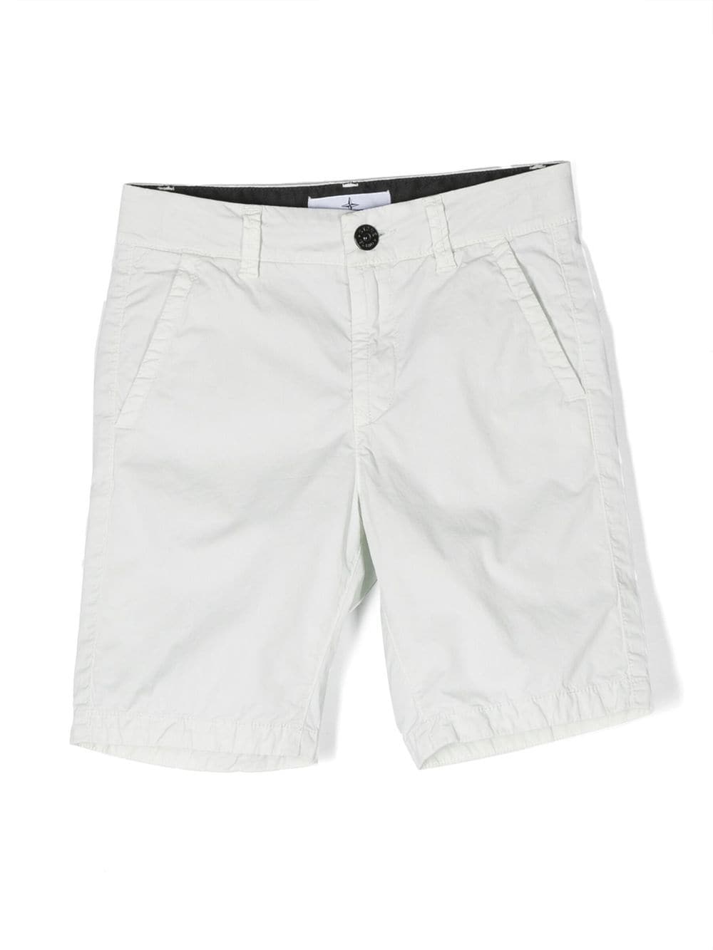 Stone Island Junior Shorts mit Logo-Patch - Weiß von Stone Island Junior