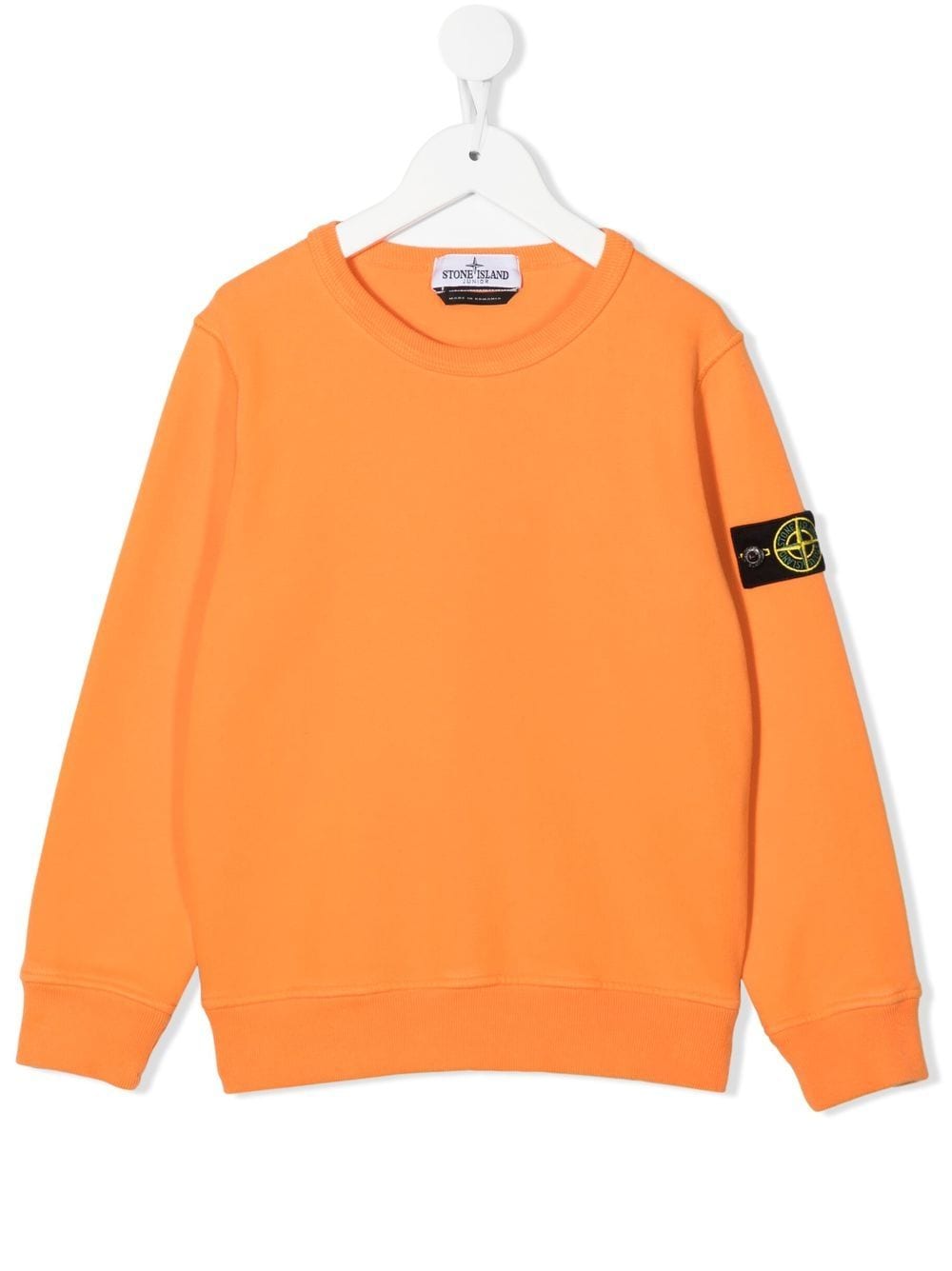 Stone Island Junior Sweatshirt mit Logo-Patch - Orange von Stone Island Junior