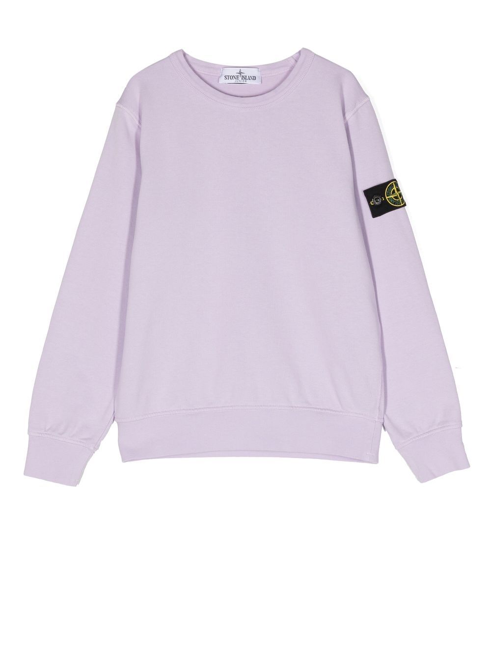 Stone Island Junior Sweatshirt mit Logo-Patch - Violett von Stone Island Junior