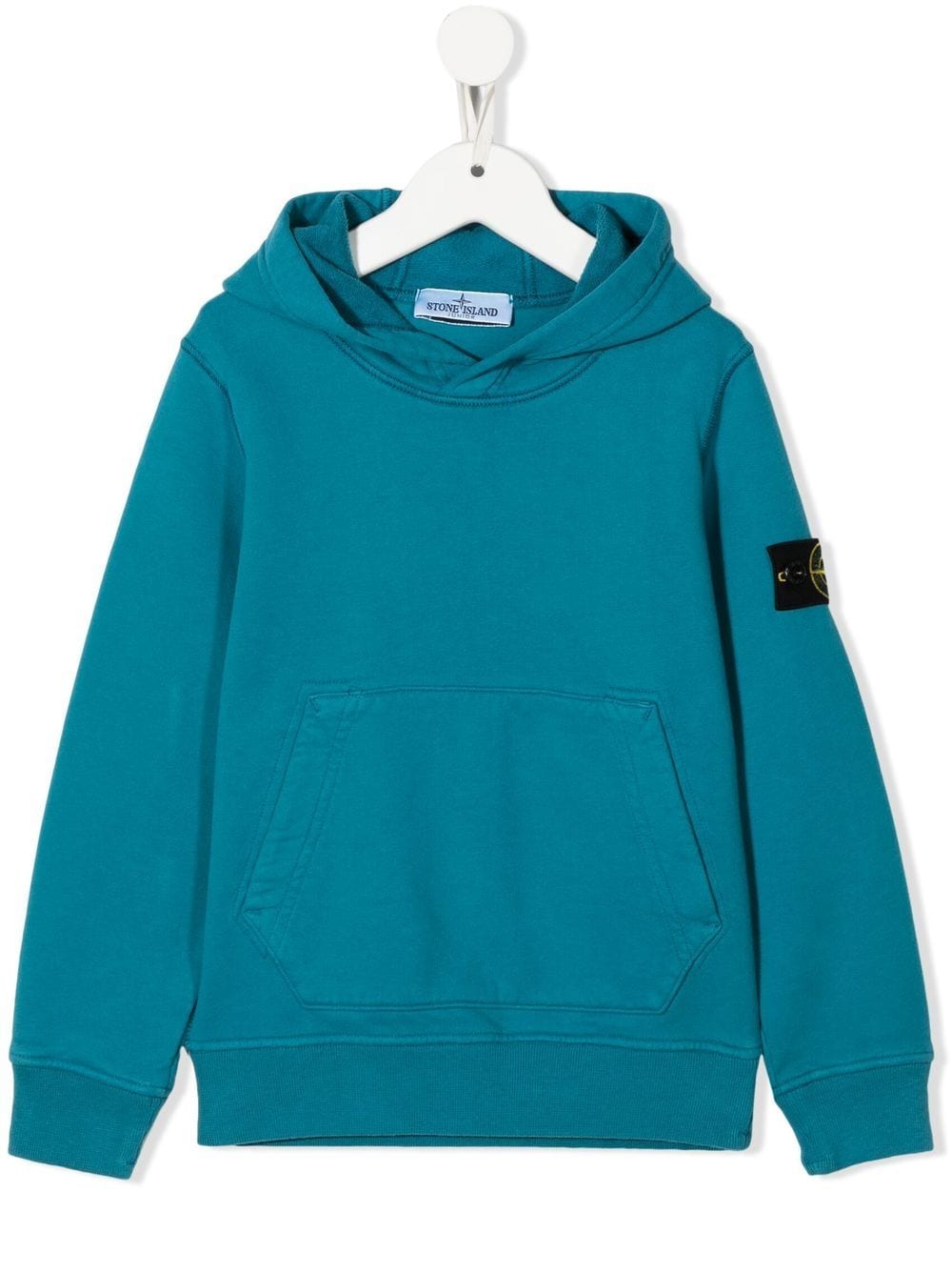 Stone Island Junior Hoodie mit Logo-Patch - Blau von Stone Island Junior