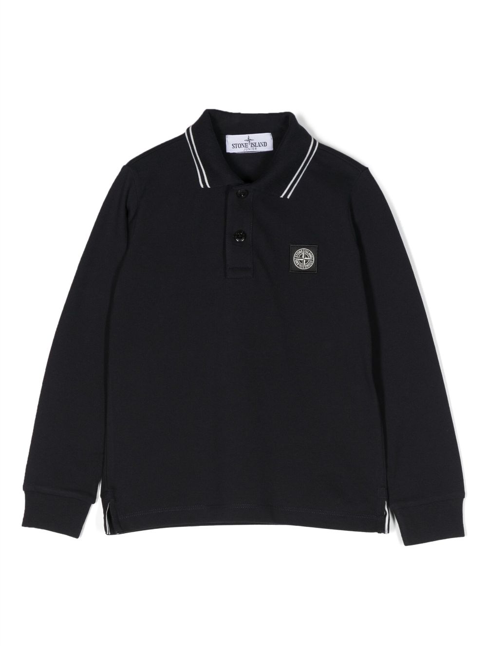 Stone Island Junior Poloshirt mit Logo-Patch - Blau von Stone Island Junior