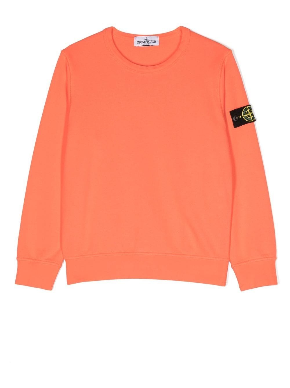 Stone Island Junior Sweatshirt mit Logo-Patch - Orange von Stone Island Junior