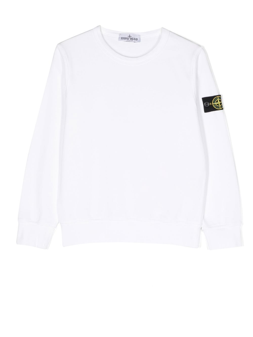 Stone Island Junior Sweatshirt mit Logo-Patch - Weiß von Stone Island Junior