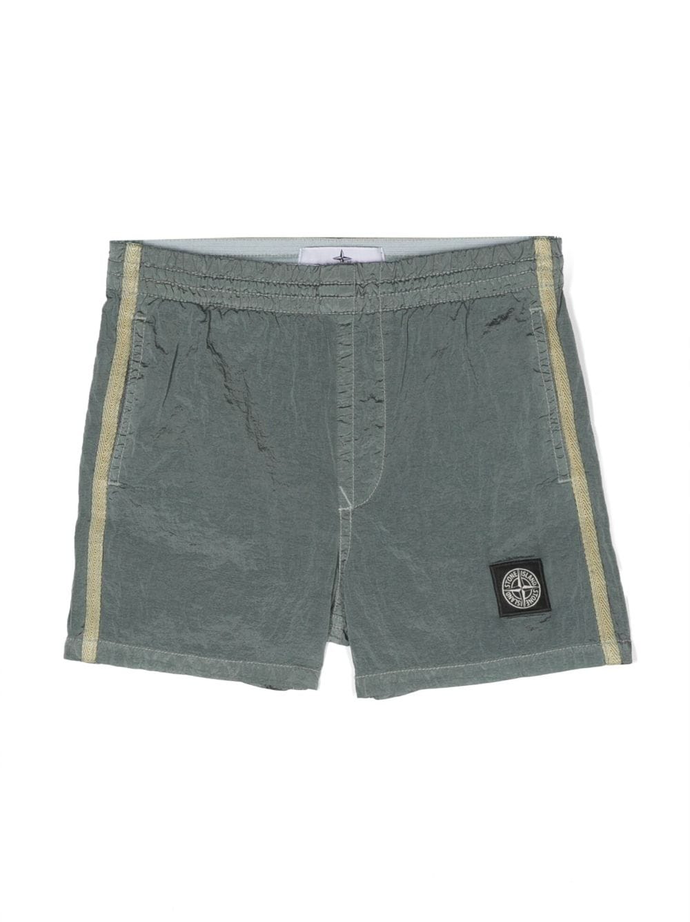 Stone Island Junior Shorts mit Logo-Patch - Grau von Stone Island Junior