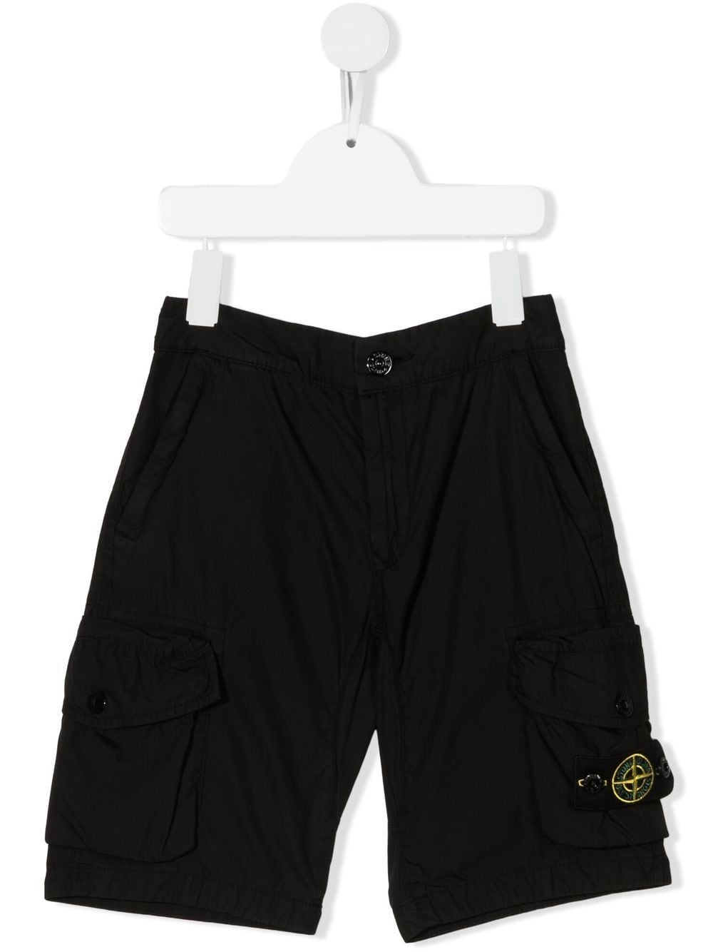 Stone Island Junior Shorts mit Logo-Patch - Schwarz von Stone Island Junior