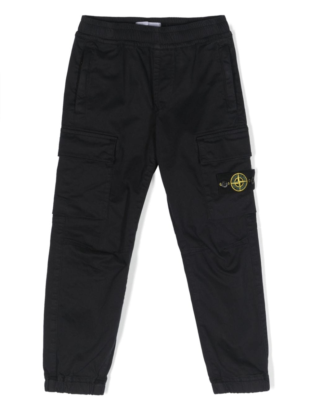 Stone Island Junior Cargohose mit Logo-Patch - Blau von Stone Island Junior