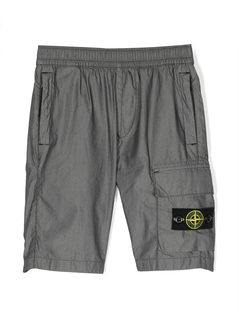 Stone Island Junior Joggingshorts mit Logo-Patch - Grau von Stone Island Junior