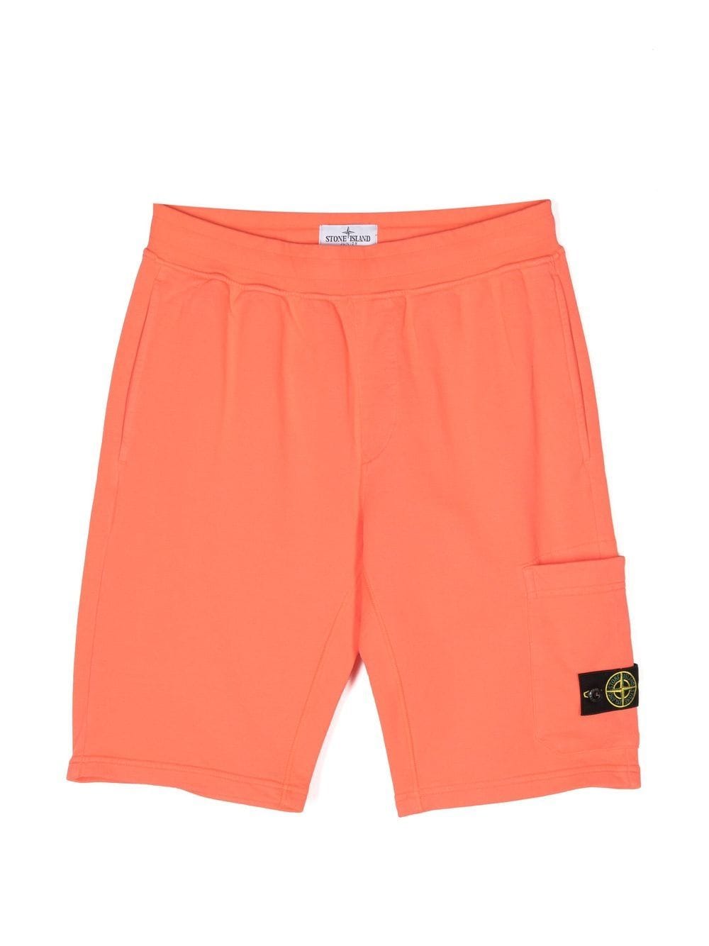 Stone Island Junior Joggingshorts mit Logo-Patch - Orange von Stone Island Junior