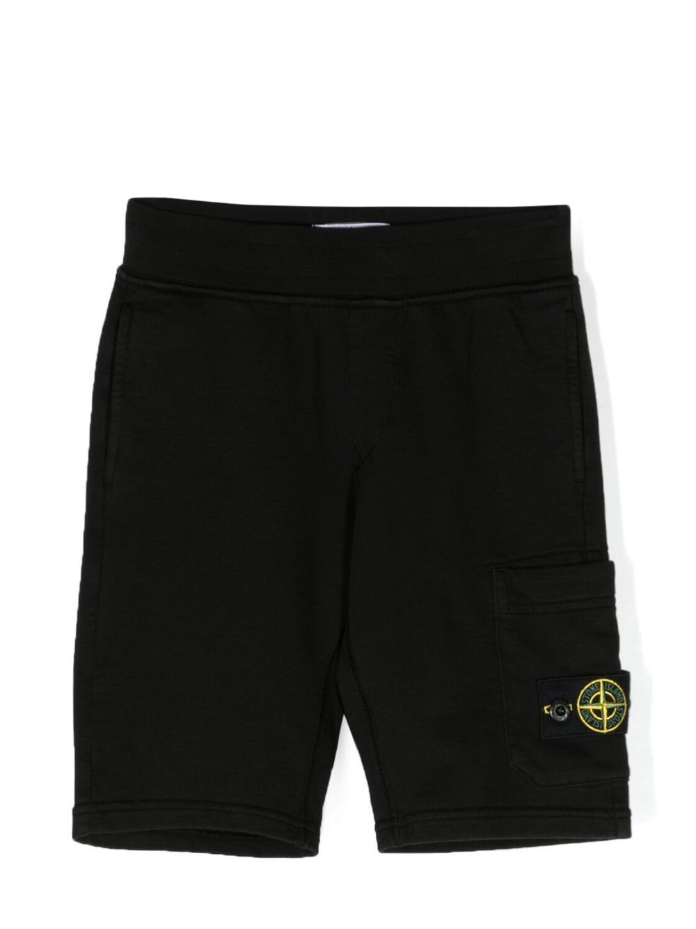 Stone Island Junior Joggingshorts mit Logo-Patch - Schwarz von Stone Island Junior