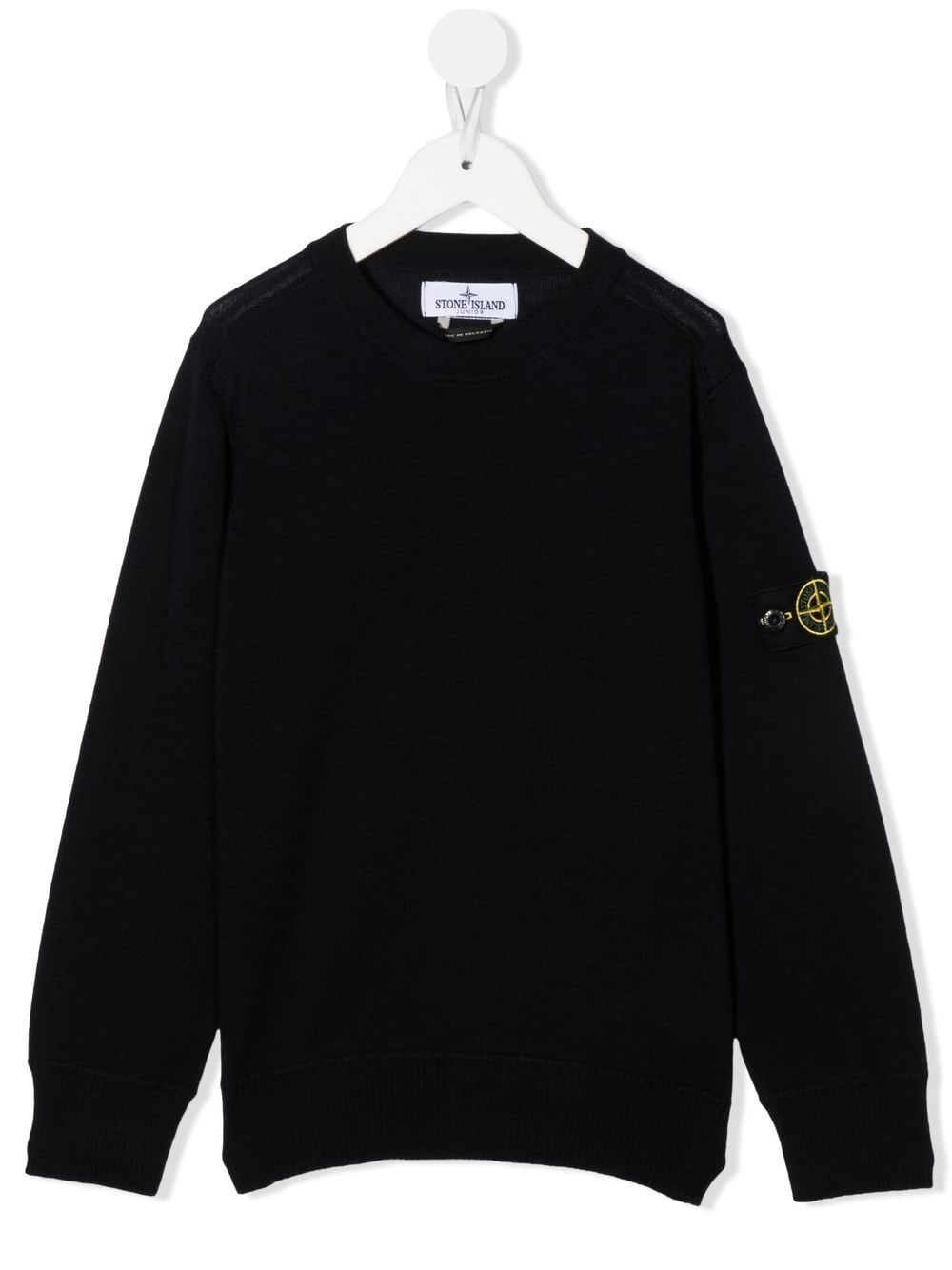 Stone Island Junior Pullover mit Logo-Patch - Blau von Stone Island Junior