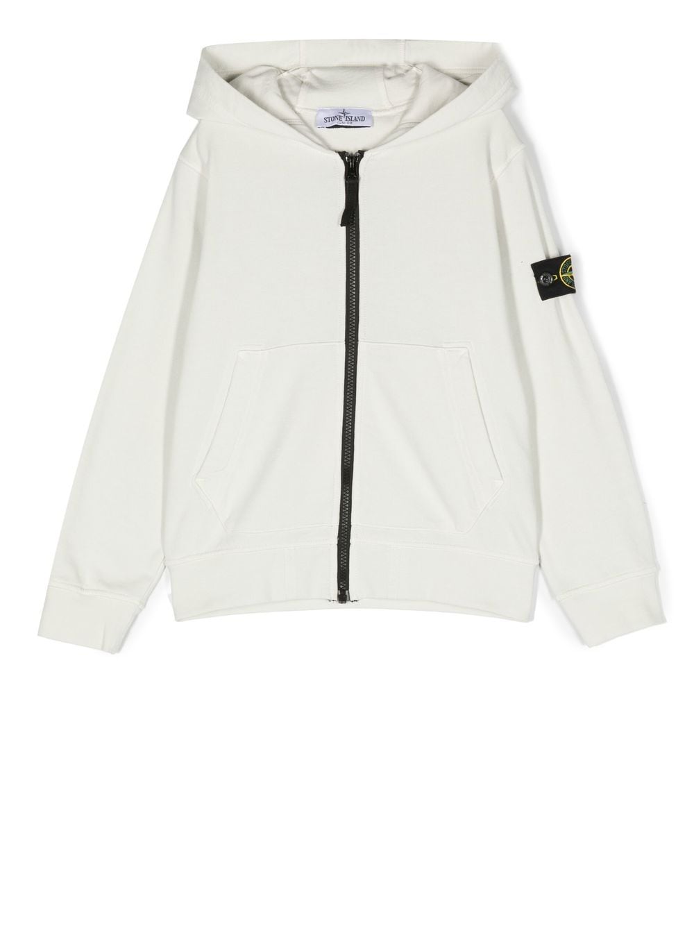 Stone Island Junior Kapuzenjacke mit Logo-Patch - Grau von Stone Island Junior